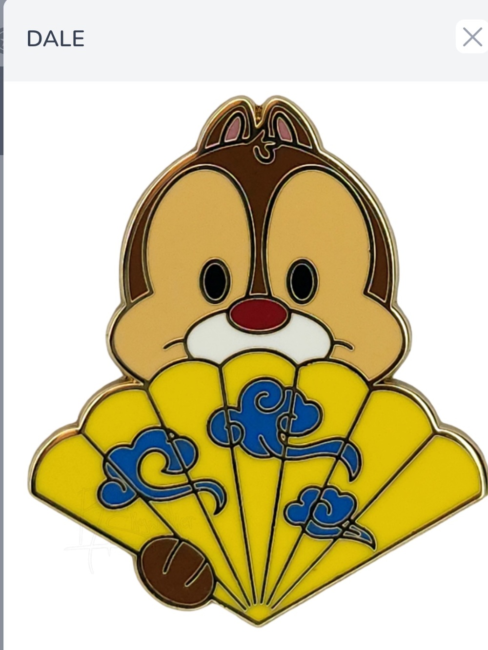 Disney Character Folding Fans Mystery Collection Dale Pin